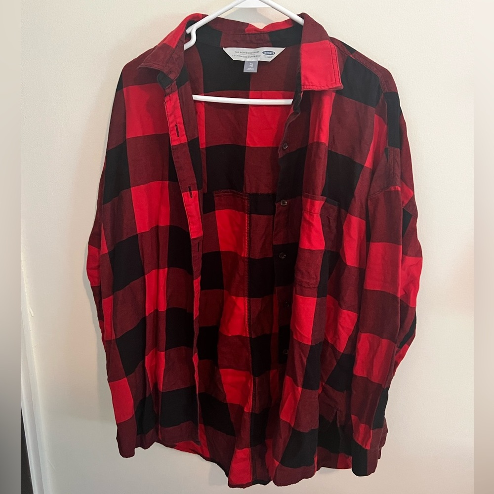 Old Navy Boyfriend Flannel, size XL